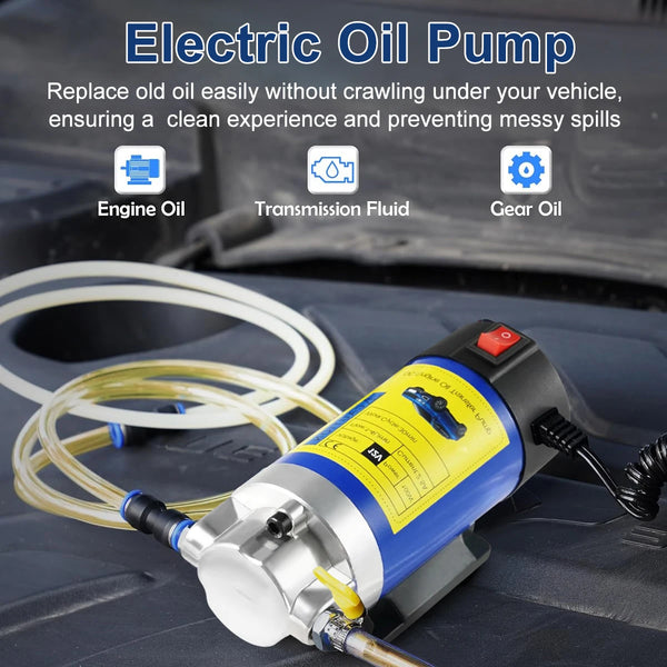 12V Portable Oil Transfer Pump – Electric Fluid Extractor & Suction Pump for Cars, Motorcycles & Boats