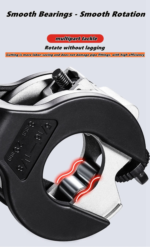 RRatcheting Tubing Cutter – 8–29mm Universal Pipe Cutting Tool with Deburring Function