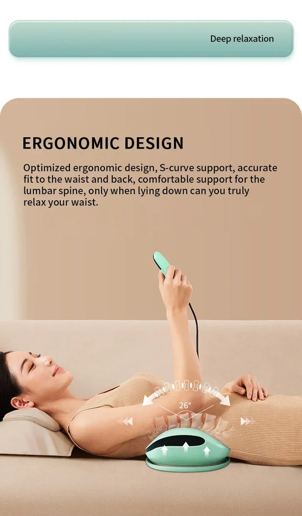 Intelligent Lumbar Massager – Electric Waist Traction Device with Heat & Vibration