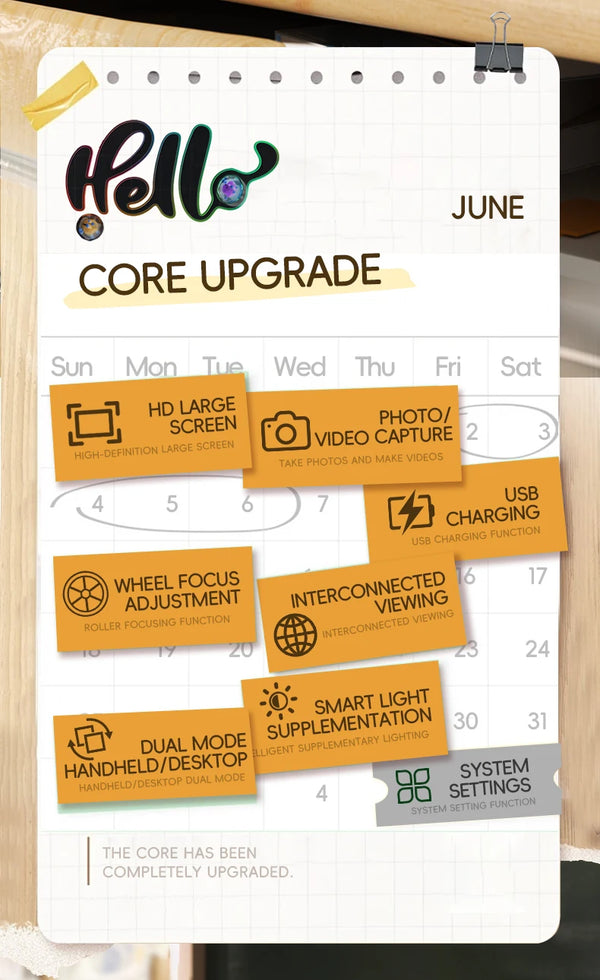 1600X Handheld Digital Microscope with 2-Inch HD Screen – Portable Electronic Magnifier with Camera & Video, 3-Level Lighting, Multilingual Interface
