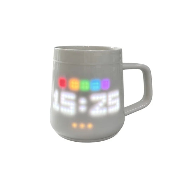 PixelMug Smart Pixel Display Mug – AI Custom Animated Ceramic Cup
