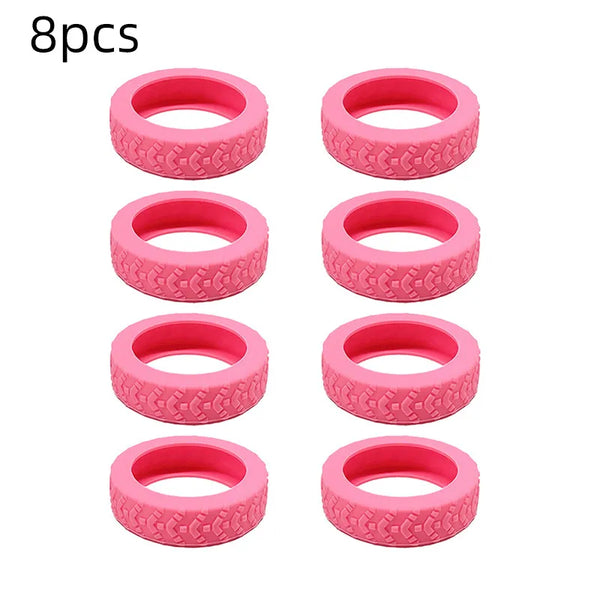 Suitcase Wheel Protection Covers – Silent Rubber Luggage Caster Covers - (8PCS )