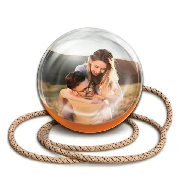 3D Glass Crystal Ball Lamp with Built-In 4GB Video Player