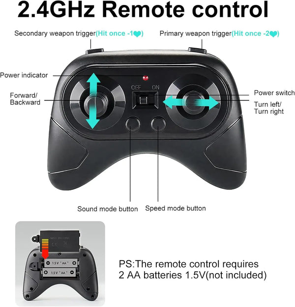 2-Pack RC Combat Battle Tanks