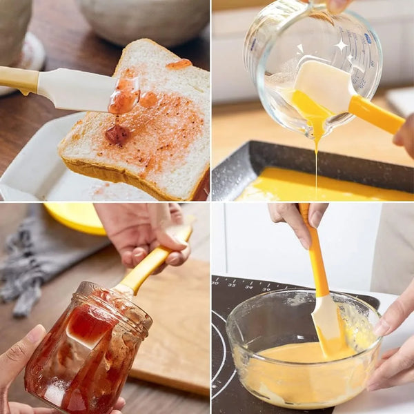 Silicone Jam Spatula with Can Opener End – Multi-Purpose Jar Spreader & Mixing Scraper