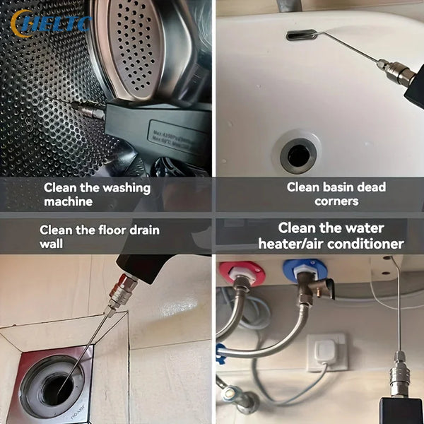 Stainless Steel High Pressure Cleaning Needle Nozzle – 1/4" Quick Connect Deep Cleaning Sprayer