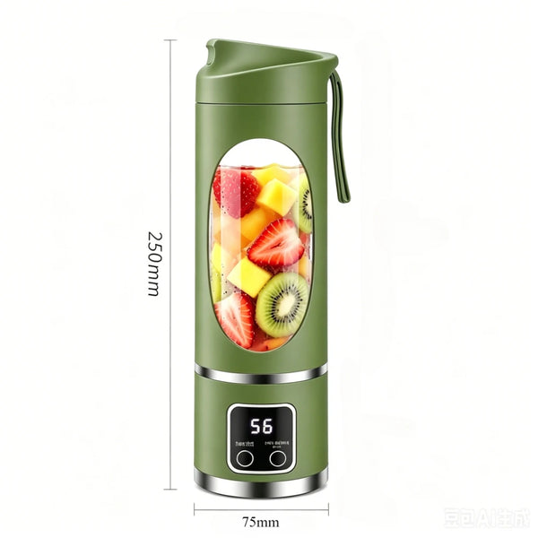 450ml Portable Juicer Blender Cup – 12-Blade Rechargeable Smoothie Maker