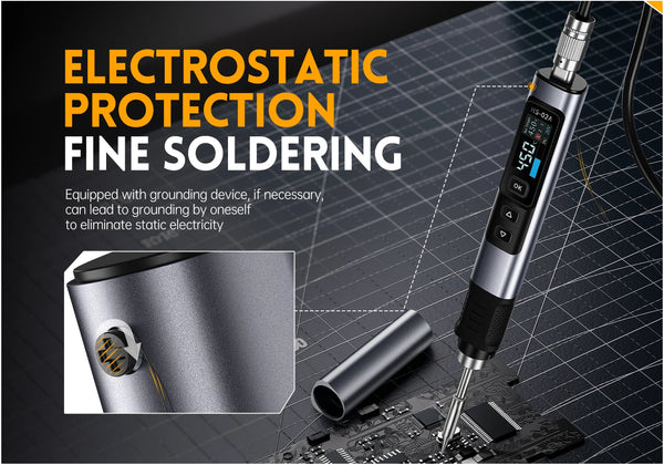 Portable Intelligent PD/QC Soldering Tool with 0.96" HD Display (100–450°C)