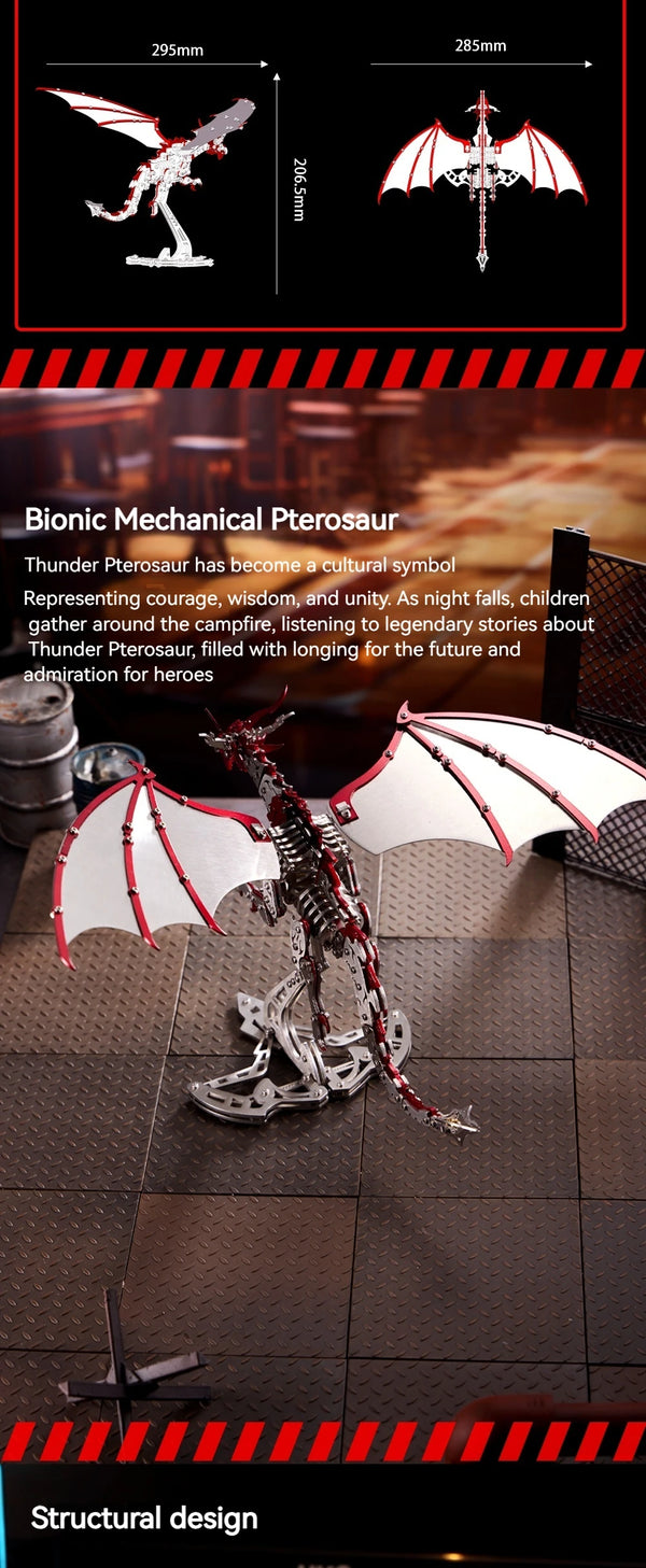 DIY Assembly 3D Metal Mechanical Model Kit – Scorpion, Cheetah, Wasp, Falcon, Pterosaur & Phoenix