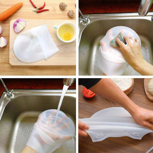 Silicone Kneading Dough Bag Kitchen Flour Mixer Versatile Bread Pastry Pizza Bakeware Cooking Tool