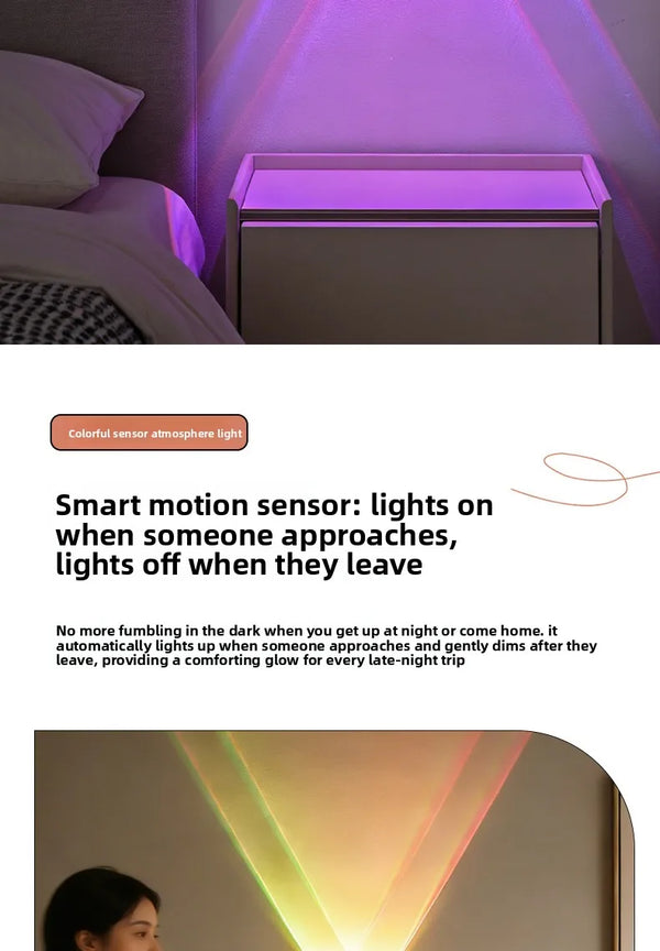 RGB Motion Sensor Night Light – 16 Color Remote Control LED Atmosphere Lampd