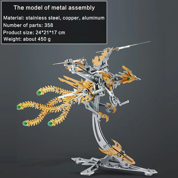 DIY Assembly 3D Metal Mechanical Model Kit – Scorpion, Cheetah, Wasp, Falcon, Pterosaur & Phoenix