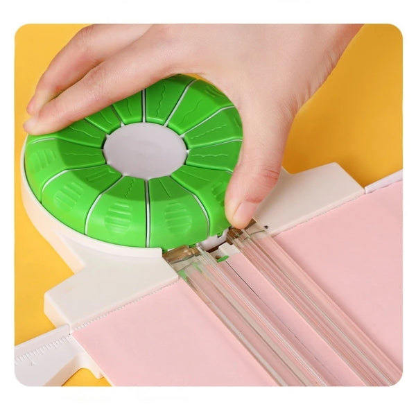 12-in-1 Manual Paper Cutter with Sliding Blade & Lace Guide