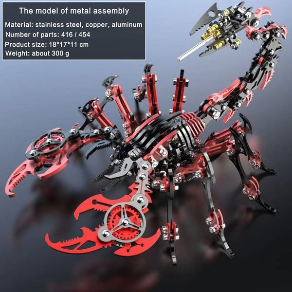 DIY Assembly 3D Metal Mechanical Model Kit – Scorpion, Cheetah, Wasp, Falcon, Pterosaur & Phoenix