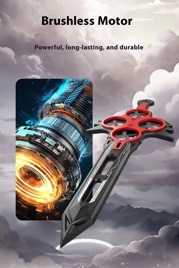 Hand-Gesture Controlled Flying Sword Toy Drone – Sword-Shaped RC Airplane with 360° Flip