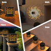 Solar Mandala Wall Lamp – Waterproof LED Fence Light for Garden & Courtyard