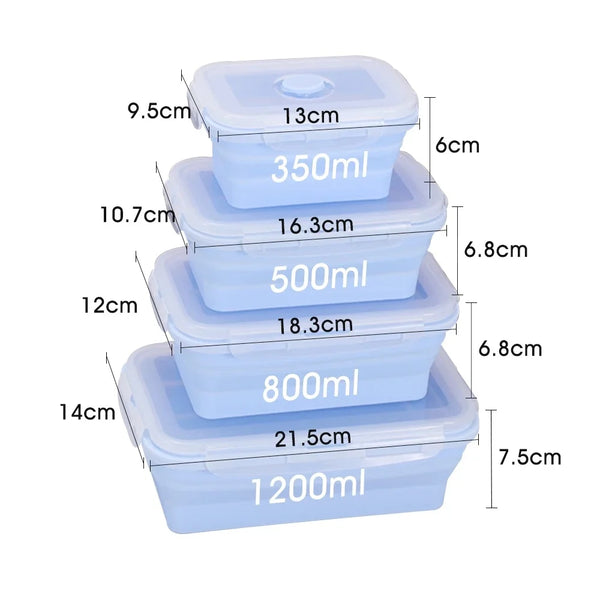 Collapsible Silicone Food Storage Containers