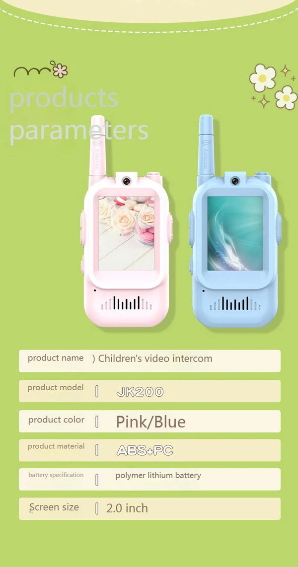 Children'sVideo Walkie Talkies with 2-Inch HD Screen