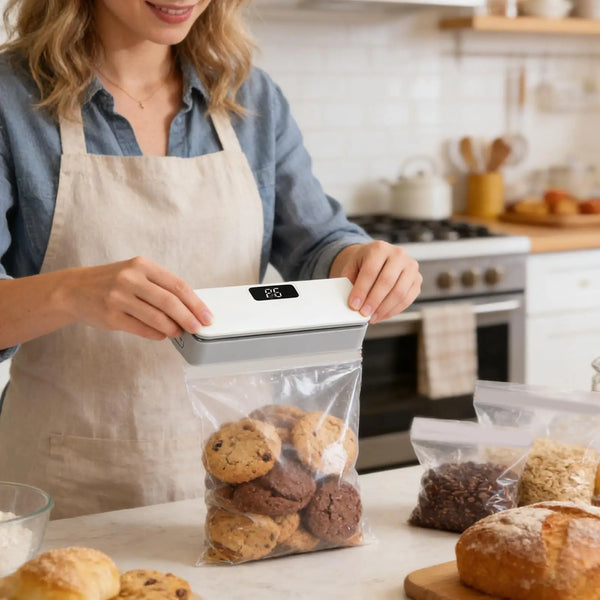 Mini Handheld Bag Sealer with 6 Modes, Cutter & Magnetic Base