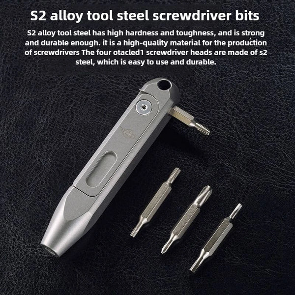 Otacle D1 TC4 Titanium Alloy Multi-Head Screwdriver – Portable EDC Precision Repair Tool