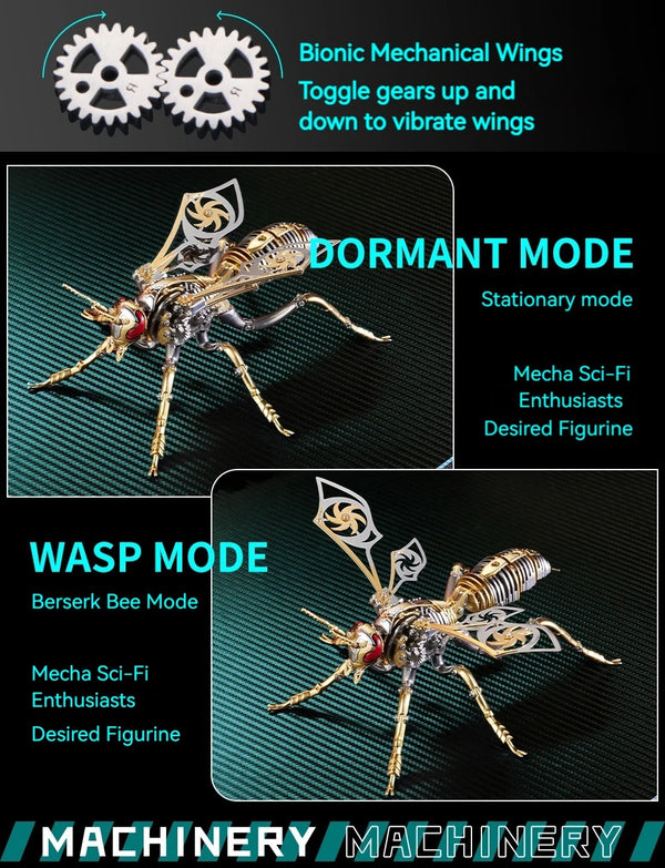 DIY Assembly 3D Metal Mechanical Model Kit – Scorpion, Cheetah, Wasp, Falcon, Pterosaur & Phoenix