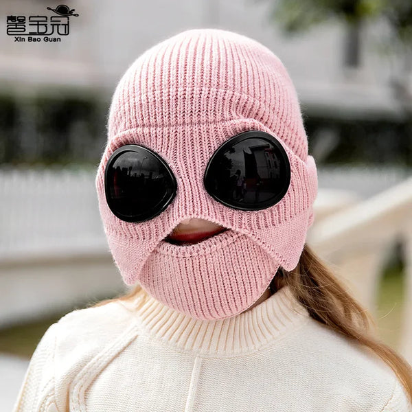 Windproof Warm Mask with Integrated Ear Protection & Glasses Cover for Children and Adults