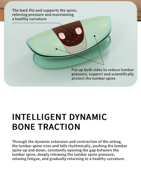 Intelligent Lumbar Massager – Electric Waist Traction Device with Heat & Vibration