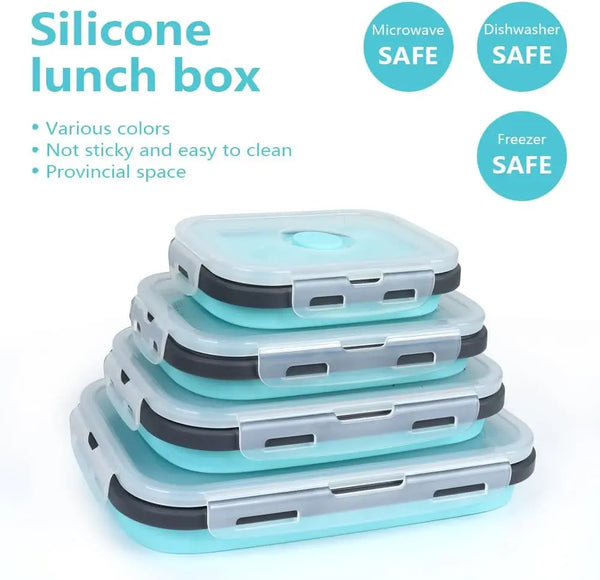 Collapsible Silicone Food Storage Containers