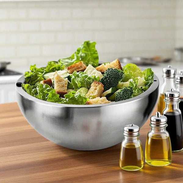 Chilled Serving Bowl – Double-Walled Stainless Steel Insulated Bowl for Dips, Sauces & Salads