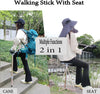 Folding Stool Cane – 2-in-1 Walking Stick & Portable Seat for Seniors