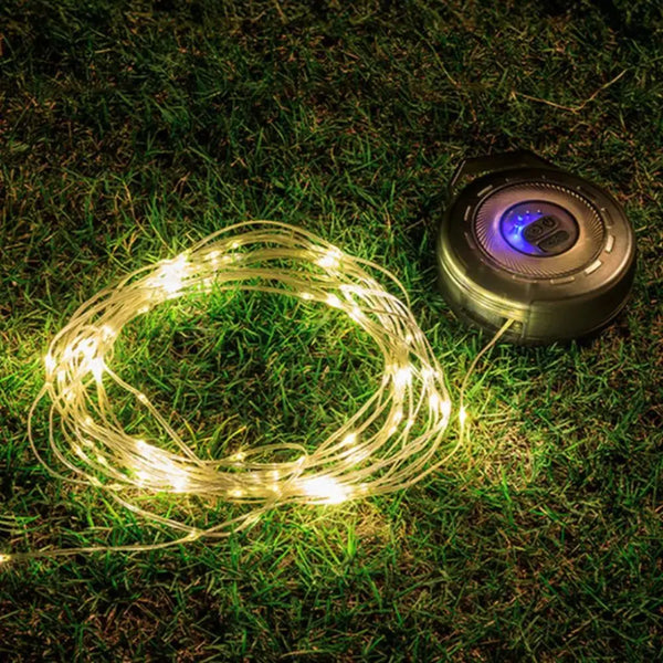 LED Tent Light Strip – Hand Crank Portable Canopy Light with 10M Storage Reel