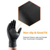 Industrial Black Nitrile Gloves – 8Mil Heavy Duty Disposable Diamond Textured Latex-Free Gloves
