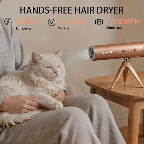 Foldable Hair Dryer with High-Speed Hands-Free Modular Design