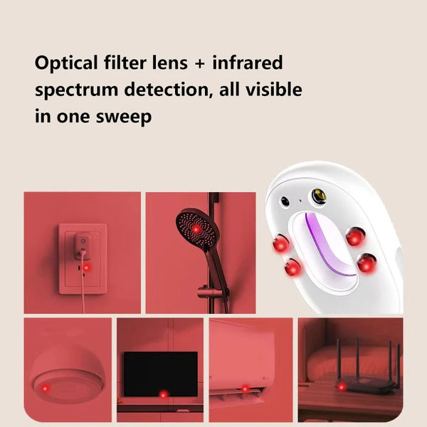 Wireless Hidden Camera Detector – Rechargeable IR Security Alarm Scanner