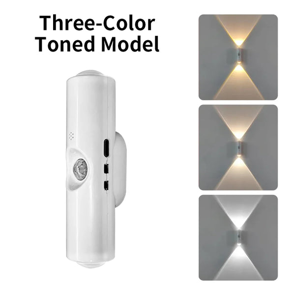 LED Motion Sensor Night Light – RGB Color Changing Wireless Magnetic Rechargeable Wall Lamp