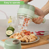 4-in-1 Wireless Electric Vegetable Cutter with Garlic Masher & Meat Grinder