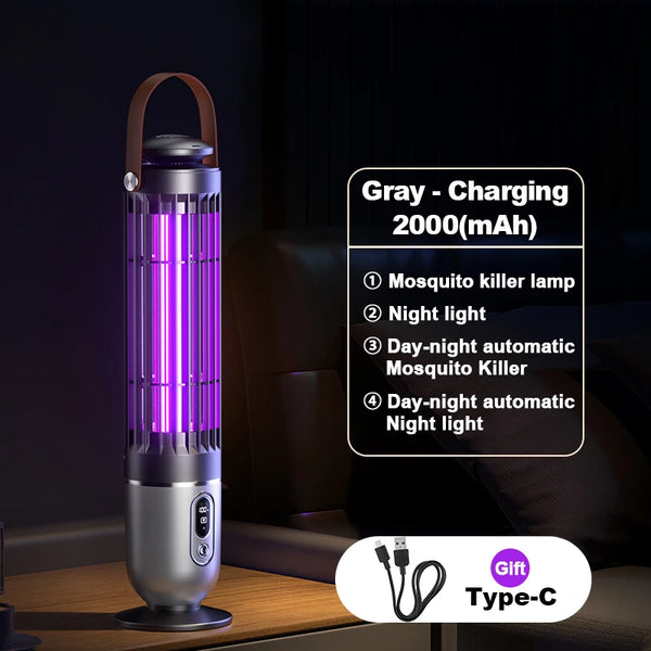 USB Rechargeable Mosquito Killer Lamp – Electric Shock UV Bug Zapper for Indoor & Outdoor Use