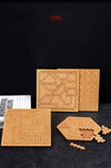 Impossible Wooden Puzzle IQ Board – Brain-Teaser Jigsaw & Tangram Puzzle with Multi-Level Difficulty