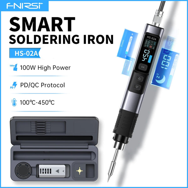 Portable Intelligent PD/QC Soldering Tool with 0.96" HD Display (100–450°C)