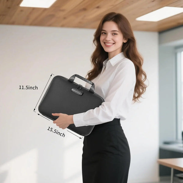 Hard-Shell Fireproof Document Box with Lock – Portable Secure Organizer for Home, Office & Travel