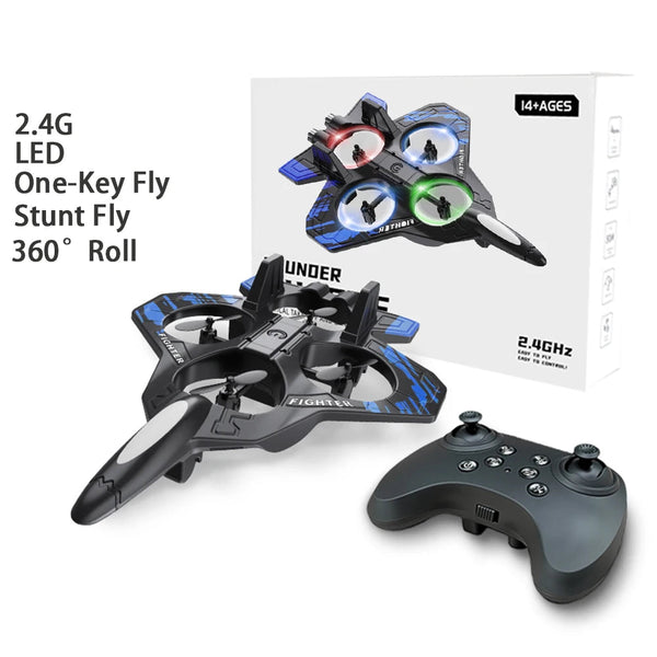 2.4G Remote Control Stunt Aircraft with LED Lighting, Gyro & 360° Rolls