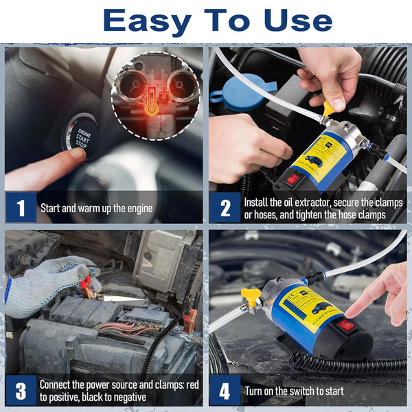 12V Portable Oil Transfer Pump – Electric Fluid Extractor & Suction Pump for Cars, Motorcycles & Boats