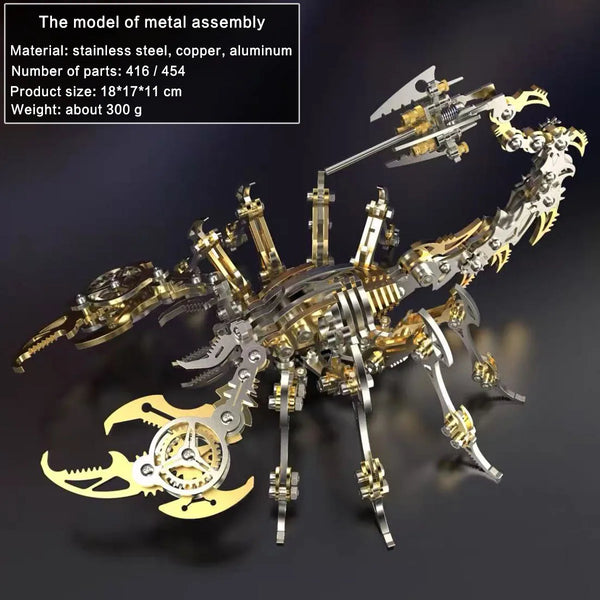 DIY Assembly 3D Metal Mechanical Model Kit – Scorpion, Cheetah, Wasp, Falcon, Pterosaur & Phoenix