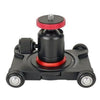 4-Wheel Camera Slider Dolly with 360° Panorama & Ball Head Mount