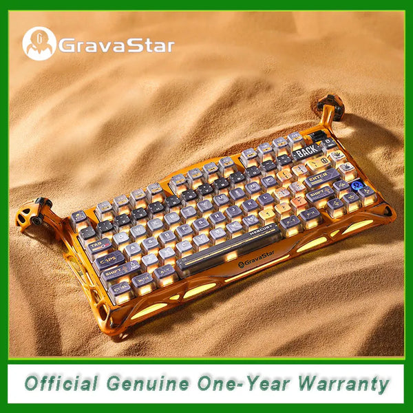 GravaStar Mercury K1 Pro Wireless Mechanical Gaming Keyboard – Aluminum Alloy 75% Hot-Swappable RGB Custom Keyboard