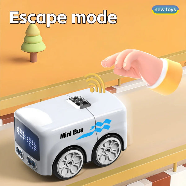 Intelligent Gesture Sensing Remote Control Cartoon Car with Auto-Follow, Obstacle Avoidance & LED Animation