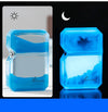 Luminous Quicksand Fluorescent Kerosene Lighter – Windproof Transparent Shell Creative Smoking Accessory Gift