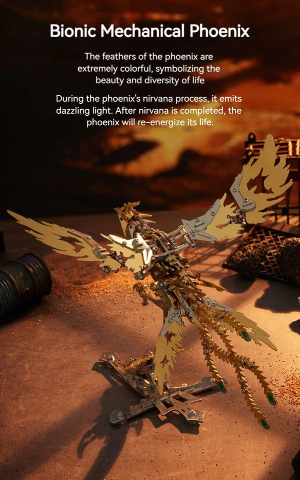 DIY Assembly 3D Metal Mechanical Model Kit – Scorpion, Cheetah, Wasp, Falcon, Pterosaur & Phoenix