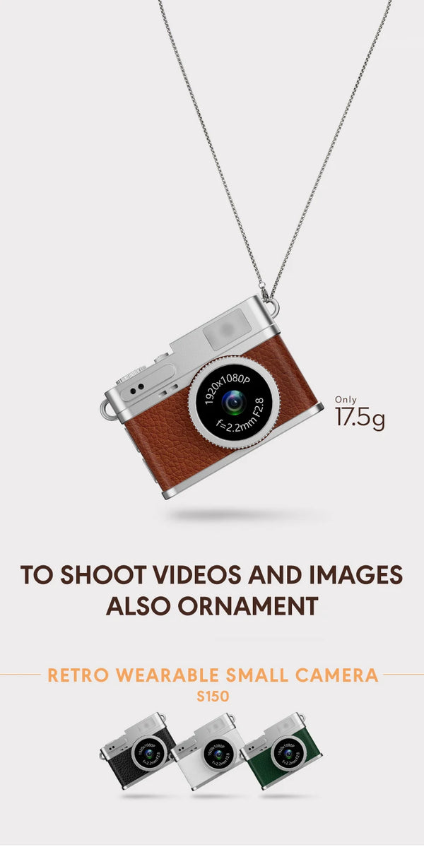 Retro Mini Digital Camera – 1080P Full-HD Video Recorder with LED Fill Light and 0.96" IPS Screen