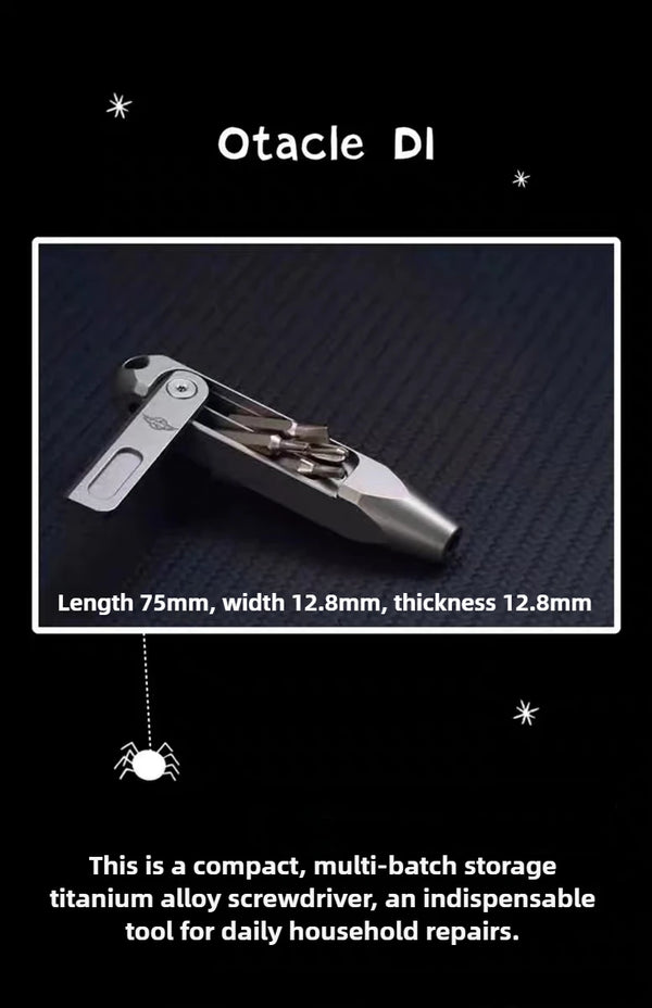 Otacle D1 TC4 Titanium Alloy Multi-Head Screwdriver – Portable EDC Precision Repair Tool
